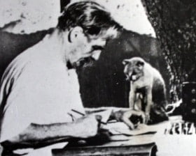 Albert Schweitzer z przyjacielem